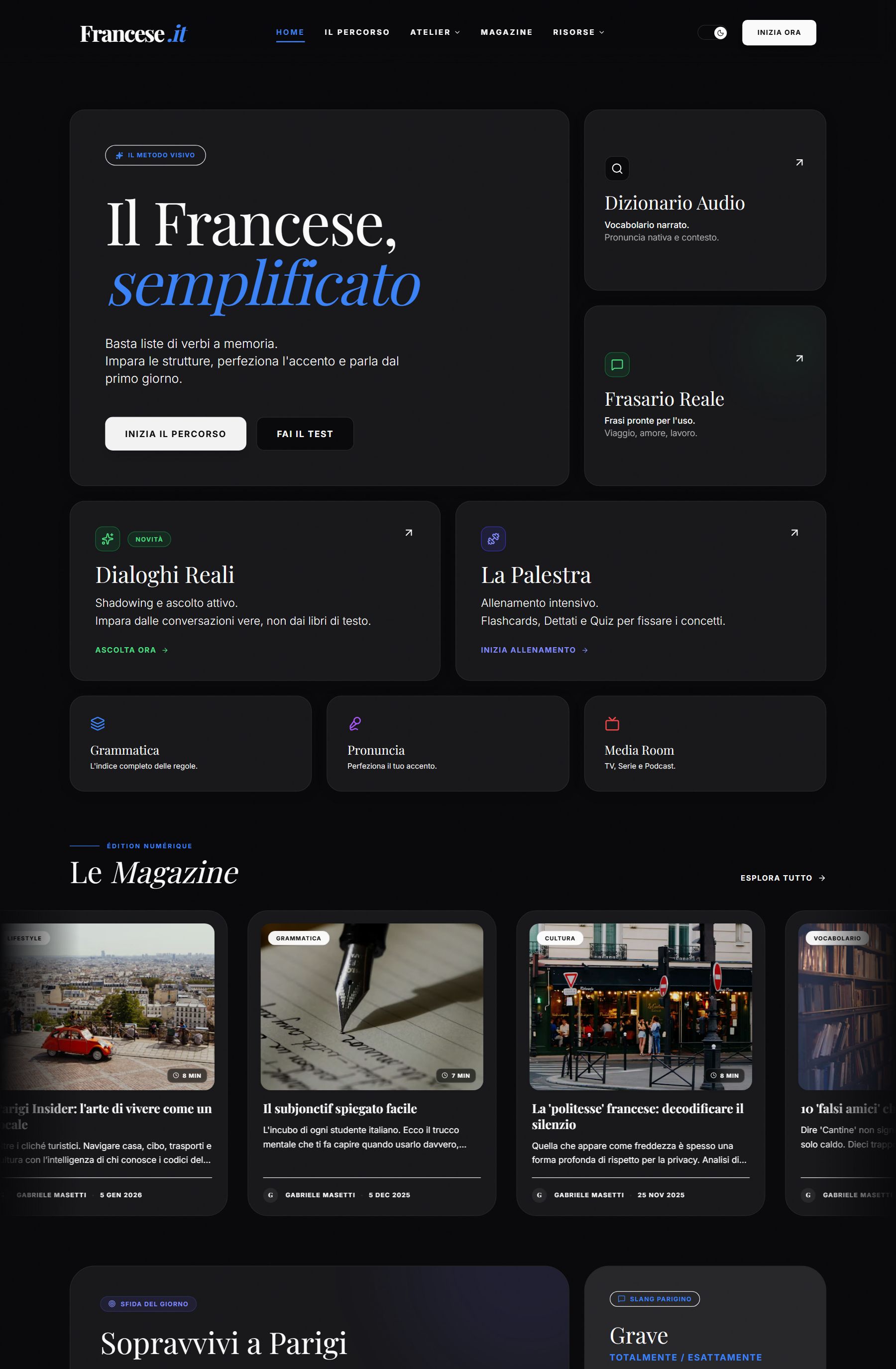 La prima pagina di francese.it
