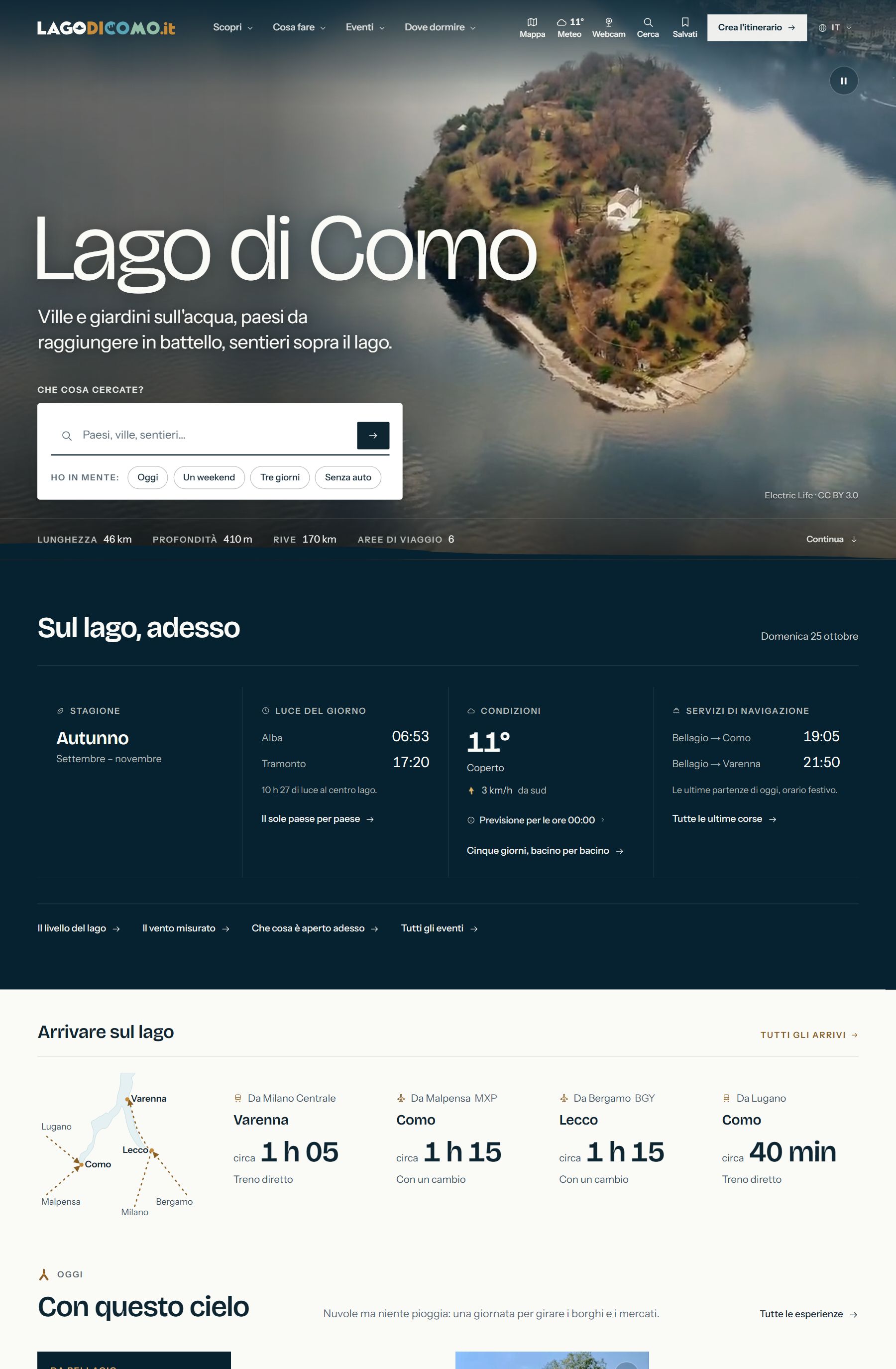 La prima pagina di lagodicomo.it